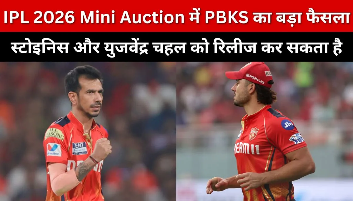PBKS ने IPL 2026 Mini Auction से पहले मार्कस स्टोइनिस और युजवेंद्र चहल को टीम से रिलीज किया